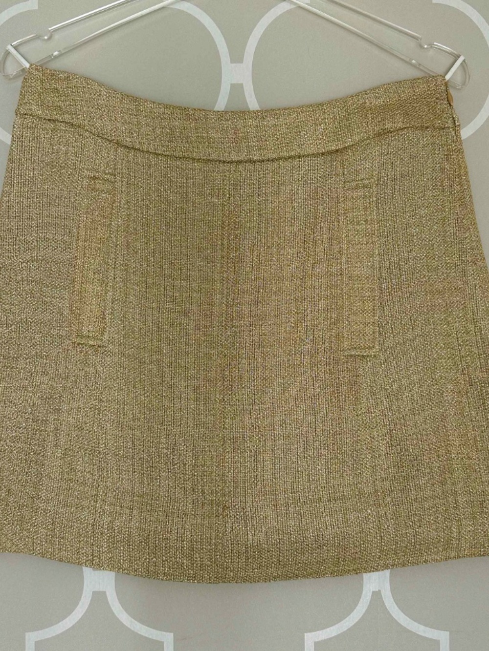 NWT ETRO Gold Metallic Tweed Mini Skirt IT 46 US 10 - Picture 3 of 6